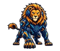 Leono, leul mascotă al Leono.APP, în alergare (cadrul 9 din 9)
