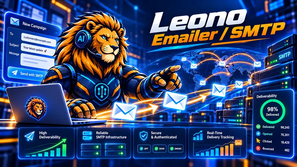 Leono Emailer / SMTP: detalii și funcții