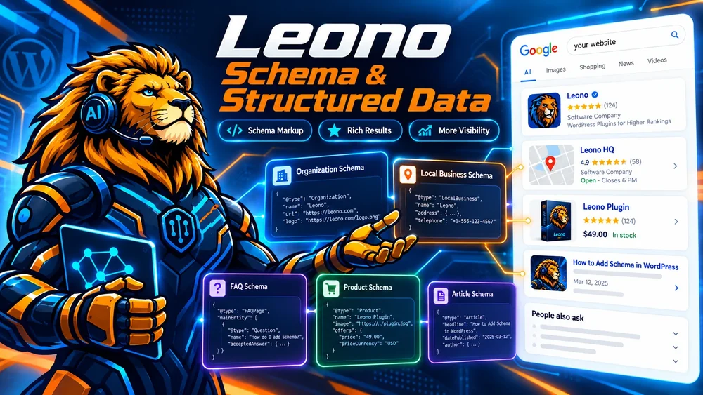Leono Schema & Structured Data: detalii și funcții